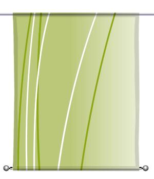 Linea green dark links, Scheibenhänger eckig